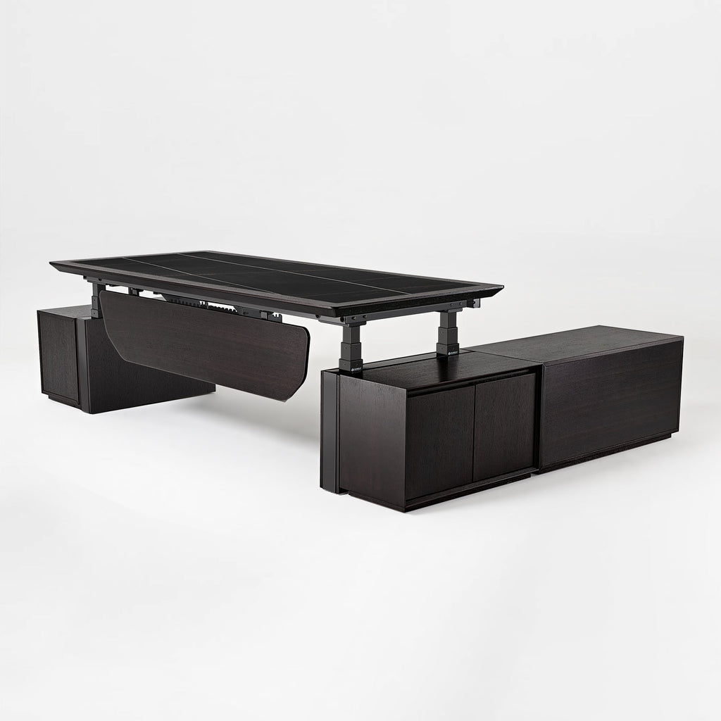 Electric Height-Adjustable Standing Desk, Classic, Black