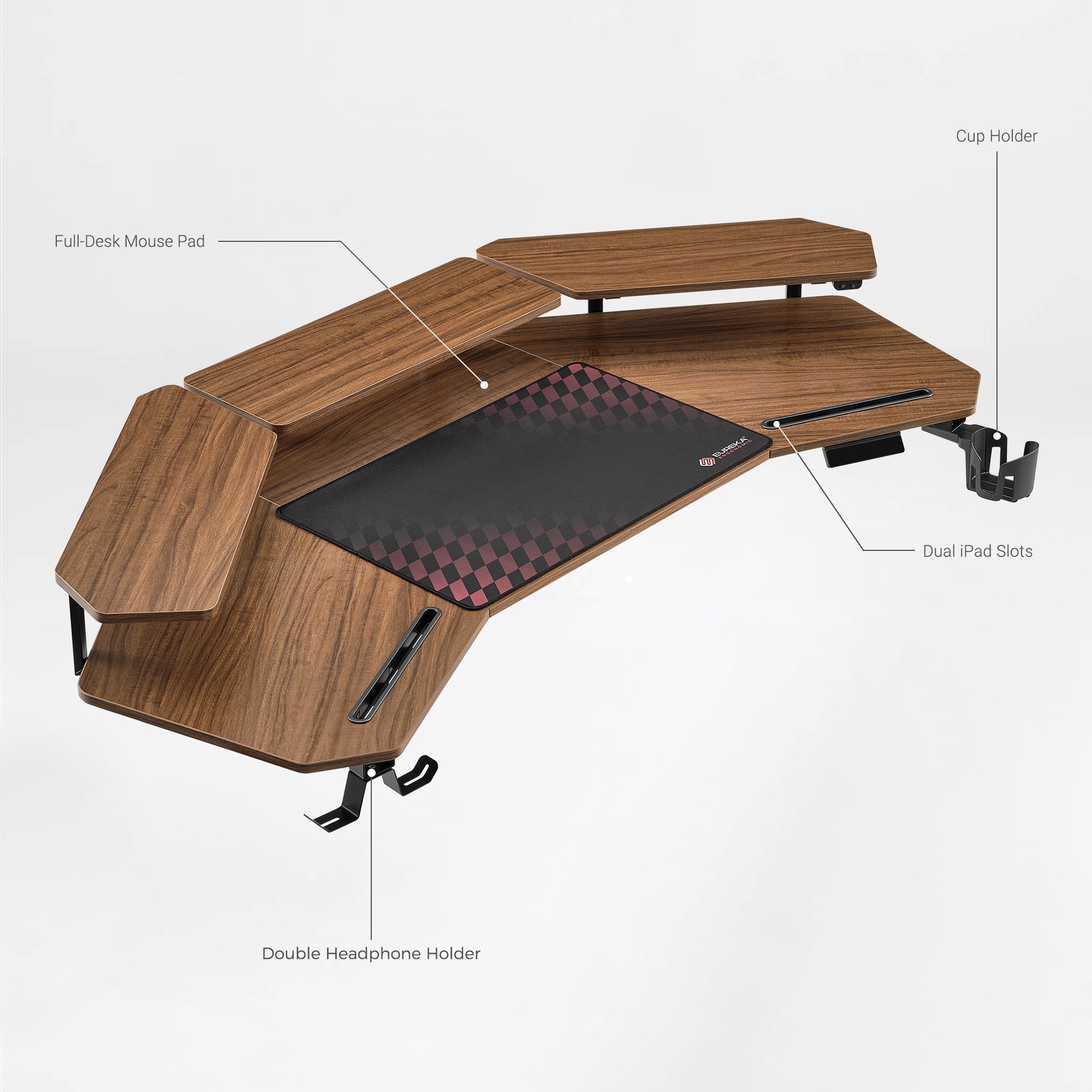 Wing-Shaped Standing Desk (63x23)