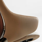 Napa Leather Executive Chair - Soft Curves Upholstered Frame