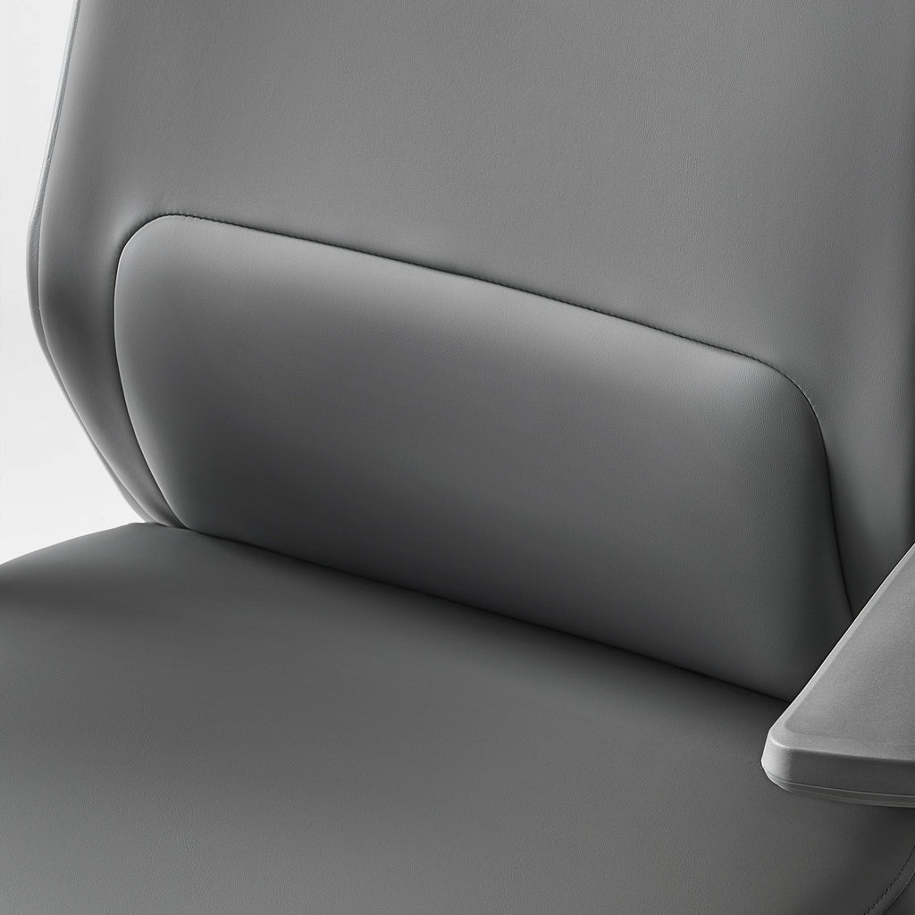 Microfiber Leather Office Chair - Dual-Layer Contoured Ergonomic