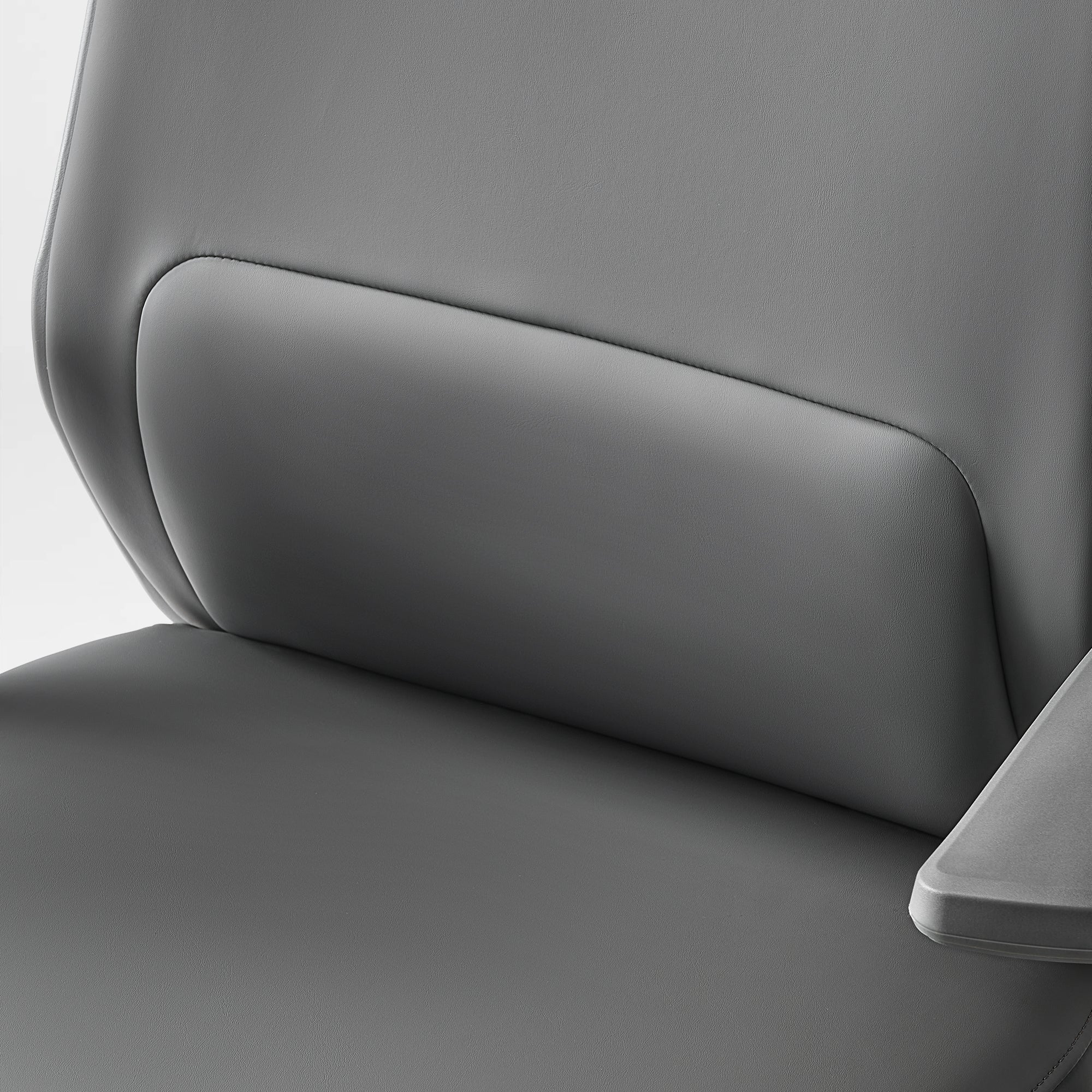 Microfiber Leather Office Chair - Dual-Layer Contoured Ergonomic