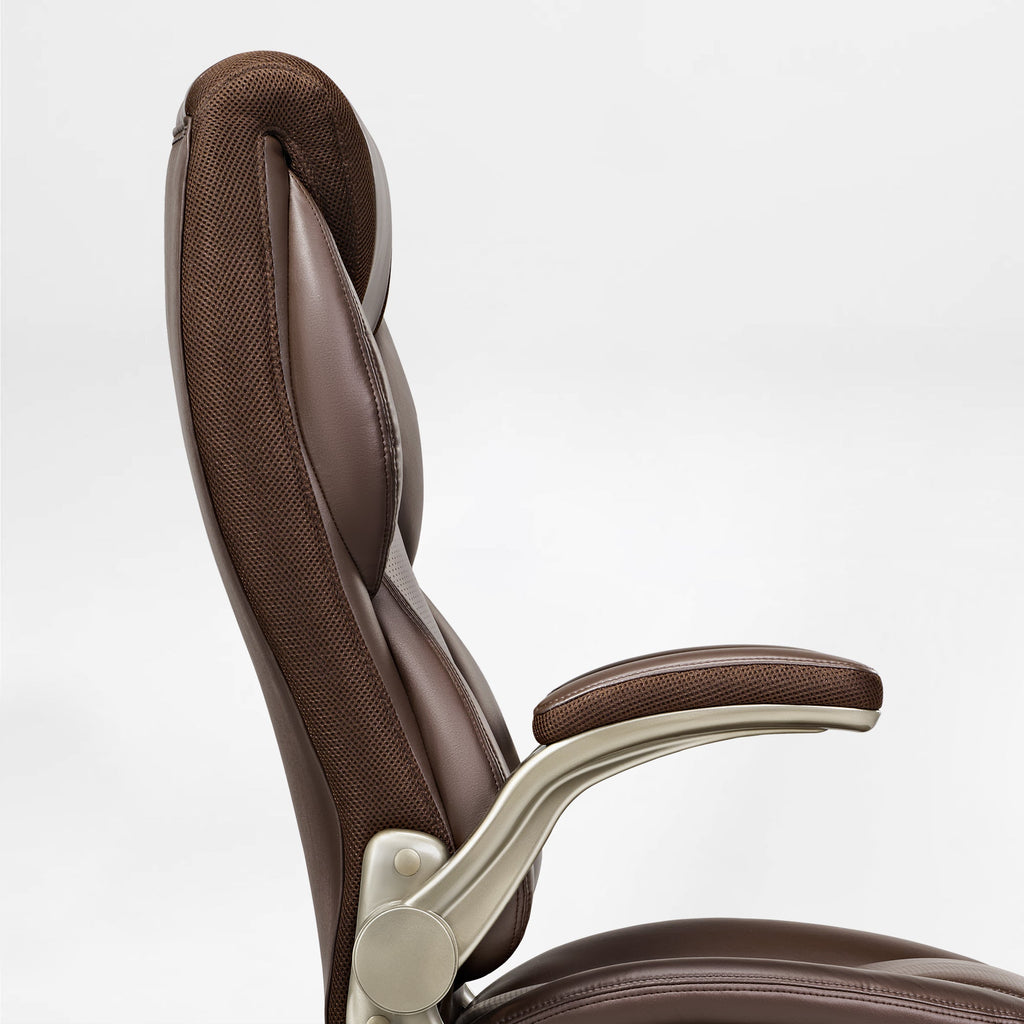 Faux Leather Home Office Chair - Ergonomic Cream