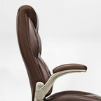 Faux Leather Home Office Chair - Ergonomic Cream
