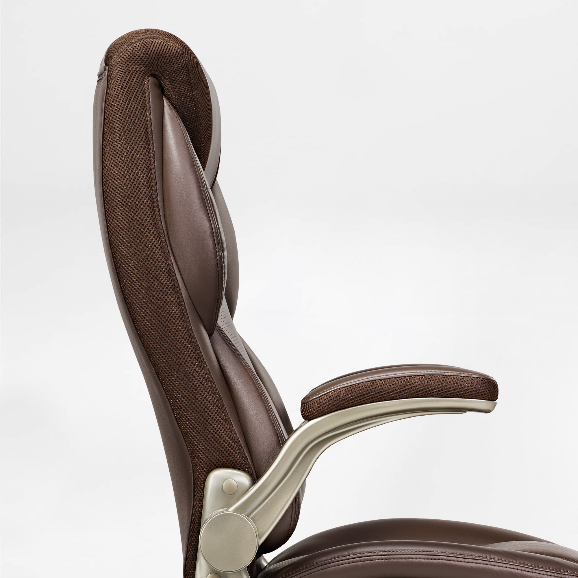 Faux Leather Home Office Chair - Ergonomic Cream