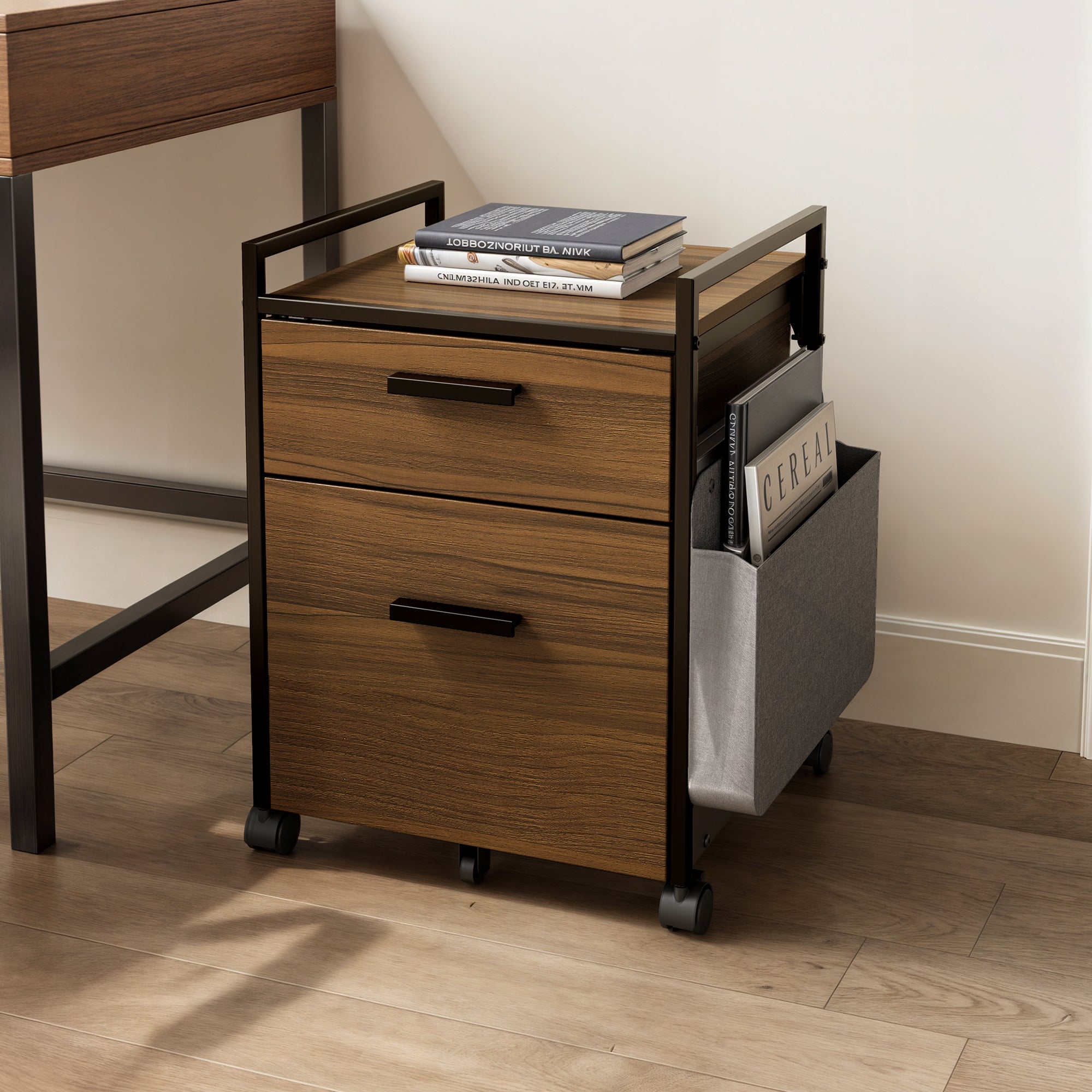 23'' Rolling File Cabinet with Drawer