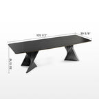 Rectangular Dining Table with Bench, Natural Wood