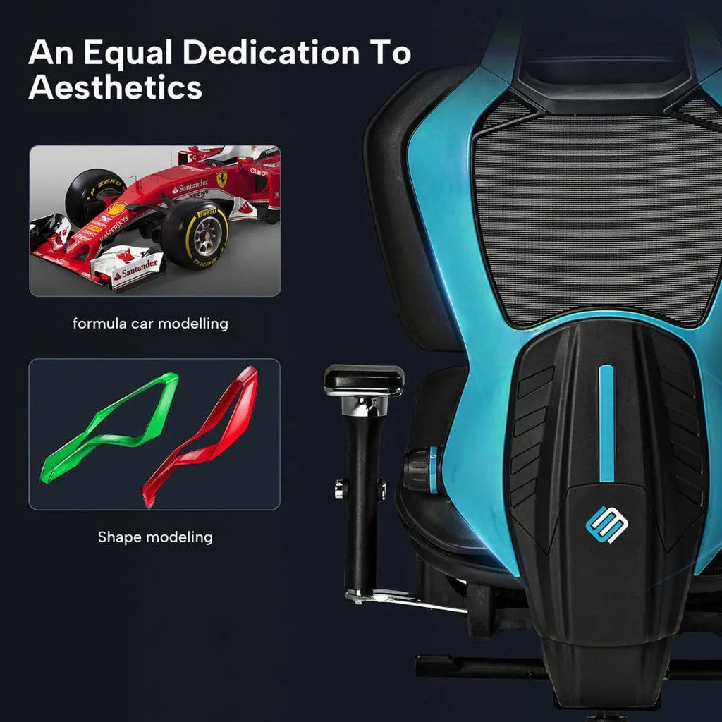 Racing-Style Gaming Chair with Headrest and Lumbar Pillow, Black and Red