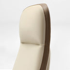 Solid Wood Arm Task Office Chair - Retro PU Leather