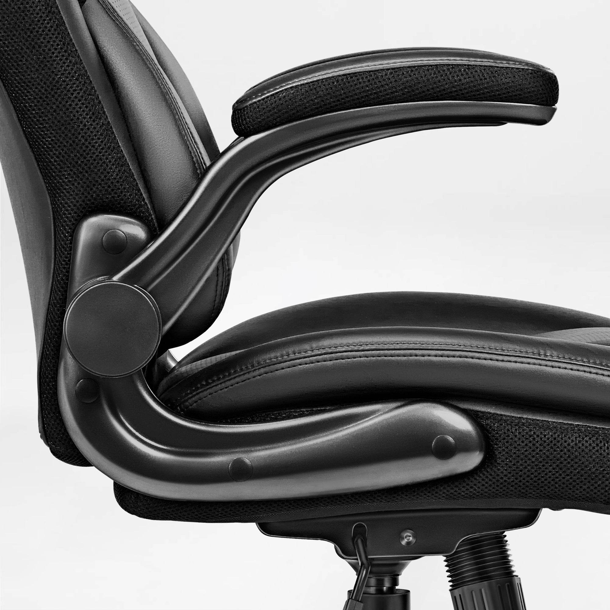Faux Leather Home Office Chair - Ergonomic Cream