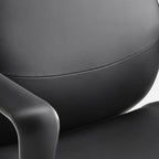 Solid Wood Arm Task Office Chair - Retro PU Leather