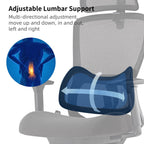 Ergonomic Office Chair - 3D Adaptive Lumbar Support Adjustable