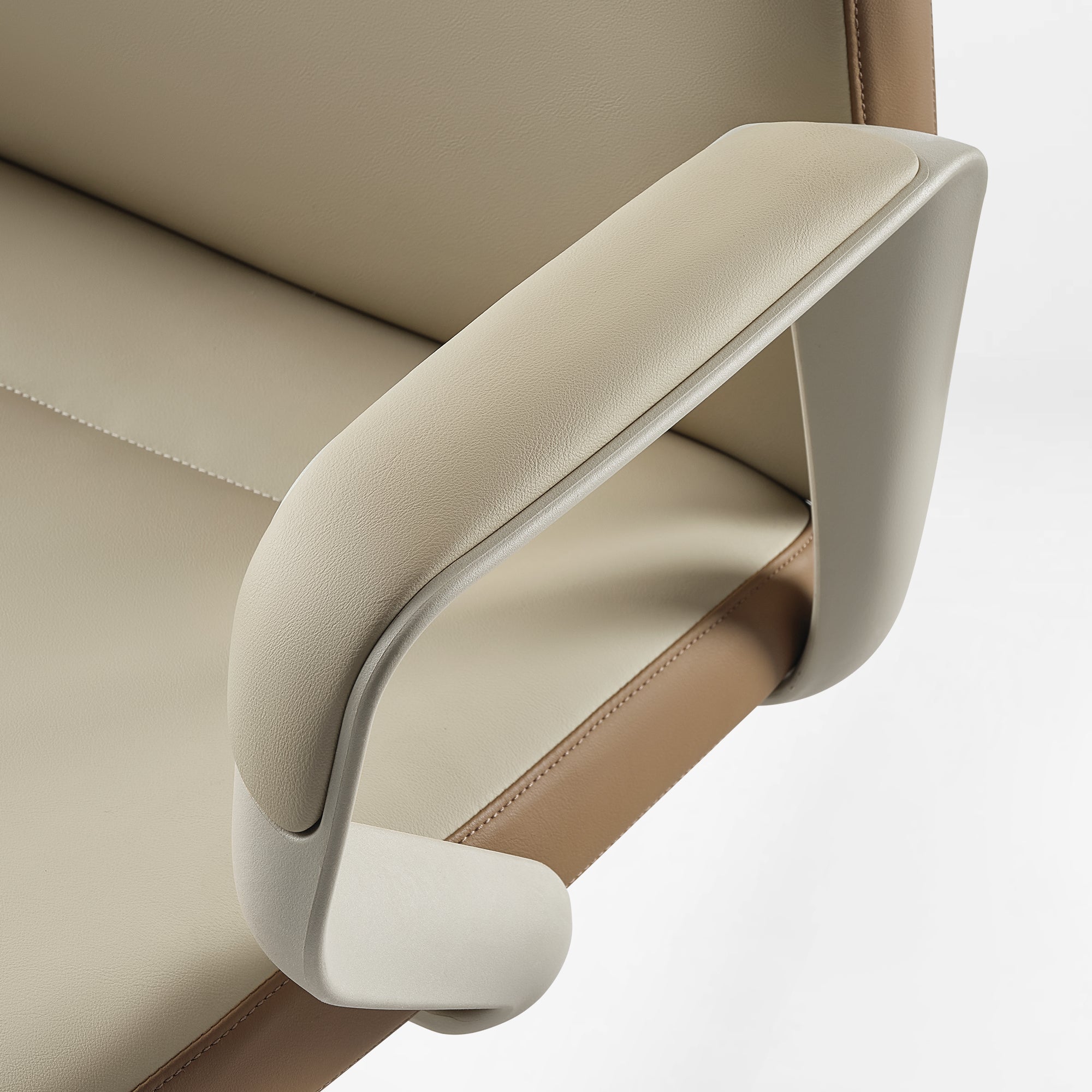 Faux Leather Executive Ergonomic Office Chair - Contoured Spine Support