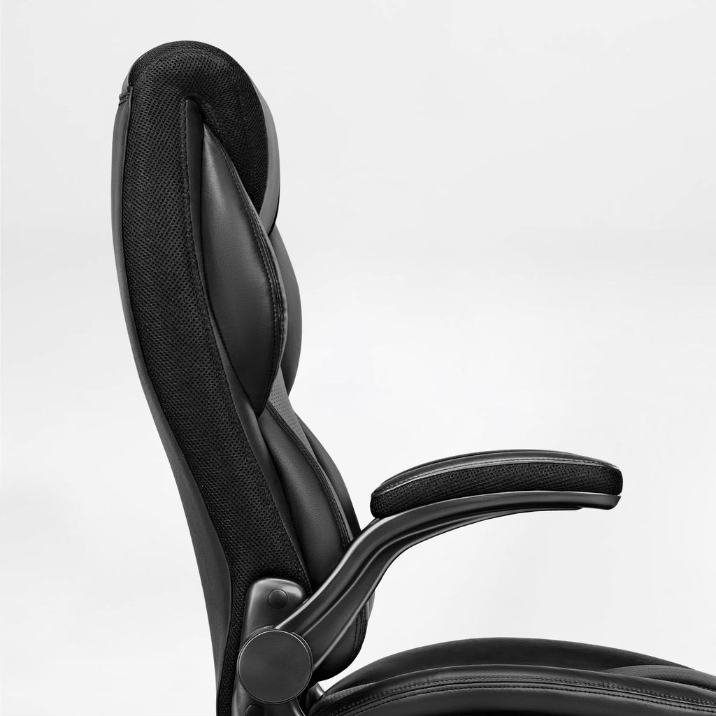 Faux Leather Home Office Chair - Ergonomic Cream