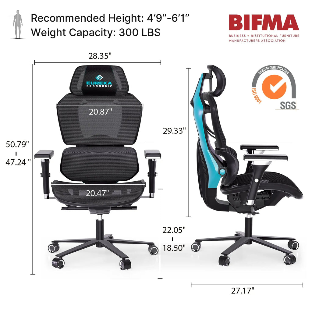 Racing-Style Gaming Chair with Headrest and Lumbar Pillow, Black and Red