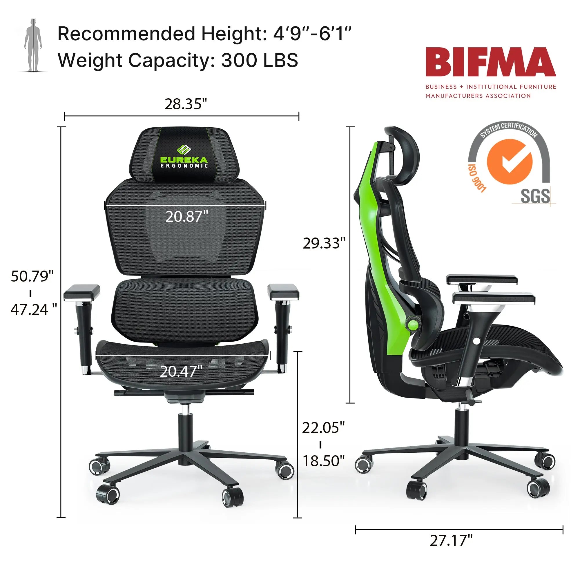 Racing-Style Gaming Chair with Headrest and Lumbar Pillow, Black and Red