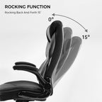 Faux Leather Home Office Chair - Ergonomic Cream