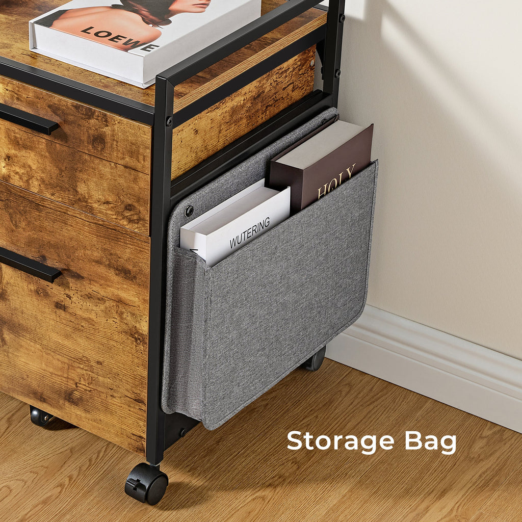 23'' Rolling File Cabinet with Drawer