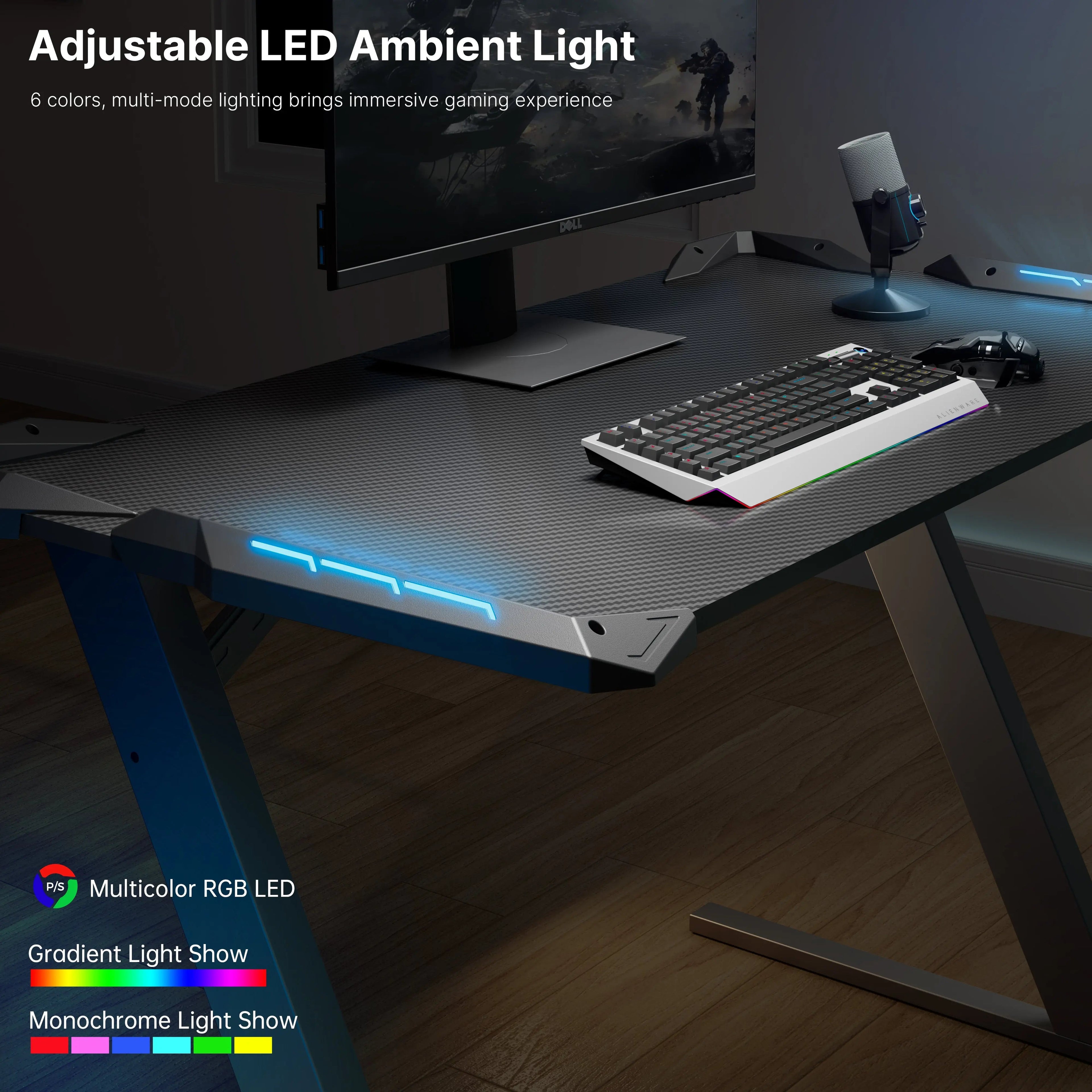 Gaming Desk with Z-shaped Legs (44x24)
