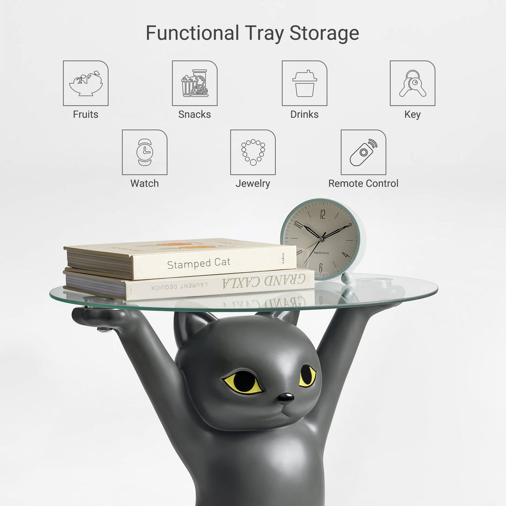 23''H, Enchanting Cat Side Table