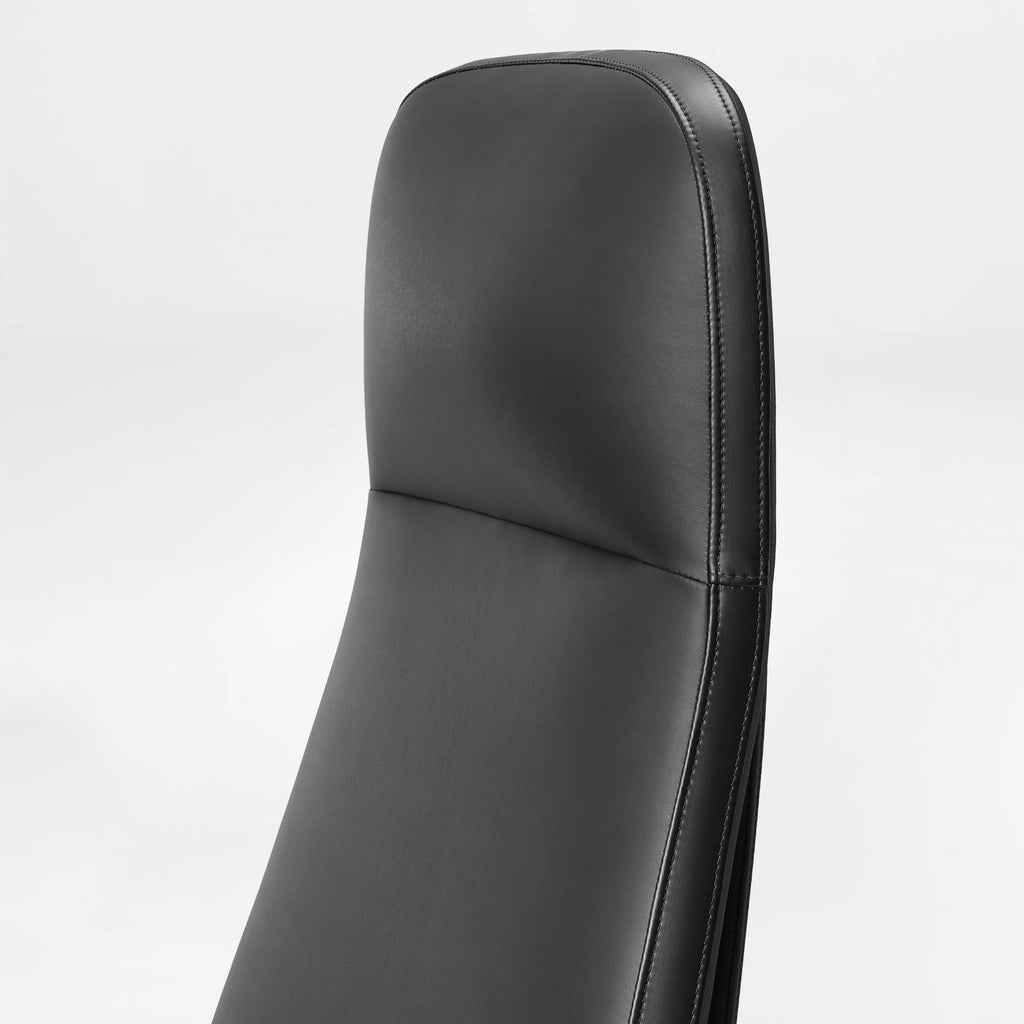Solid Wood Arm Task Office Chair - Retro PU Leather