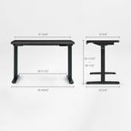 Electric Standing Desk with Wireless Charging and USB Hub, White
