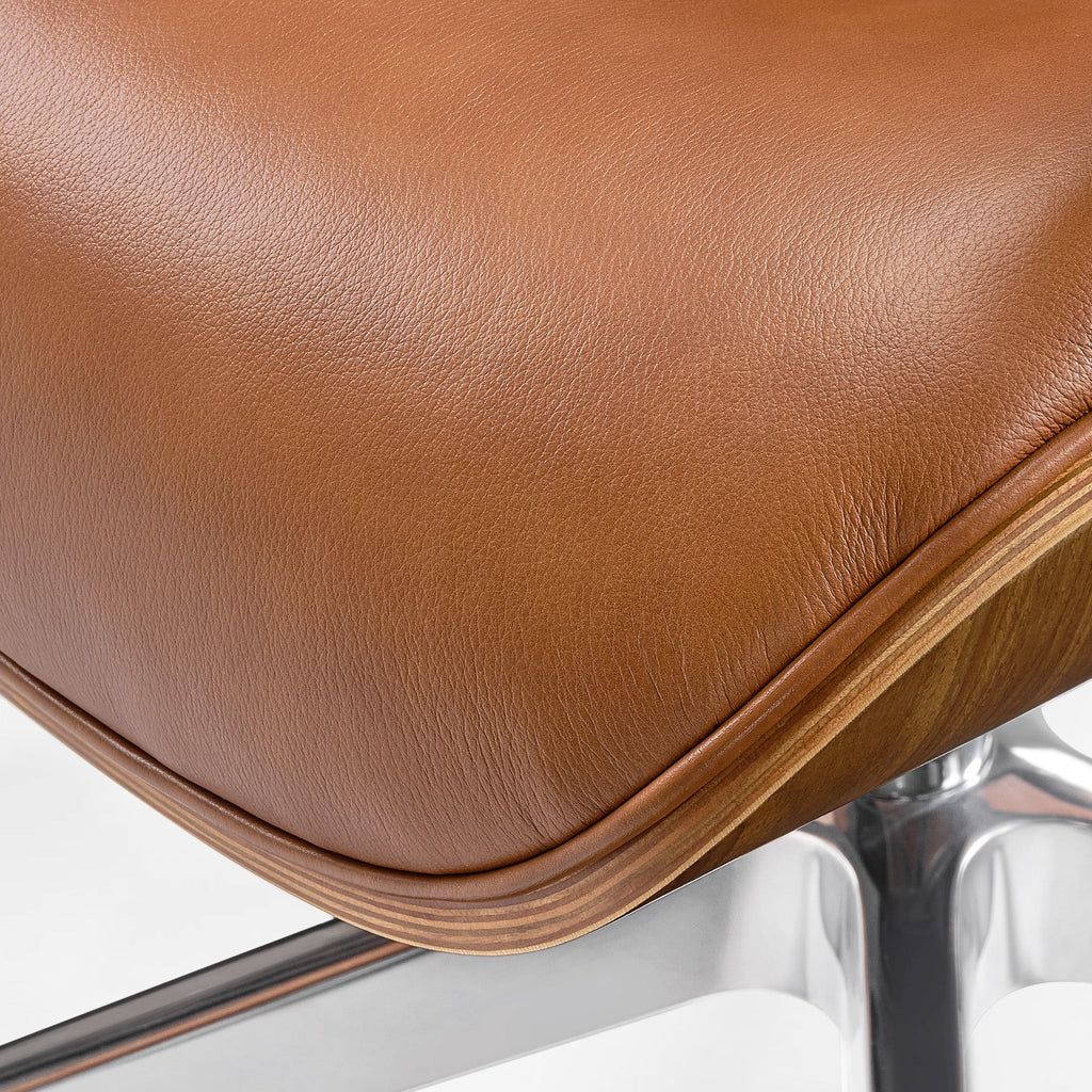 Genuine Leather Executive Office Chair - Classic Ergonomic Design