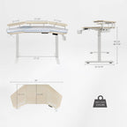Wing-Shaped Standing Desk (63x23)