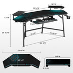 Wing-Shaped Studio Desk (73x23)