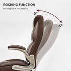 Faux Leather Home Office Chair - Ergonomic Cream