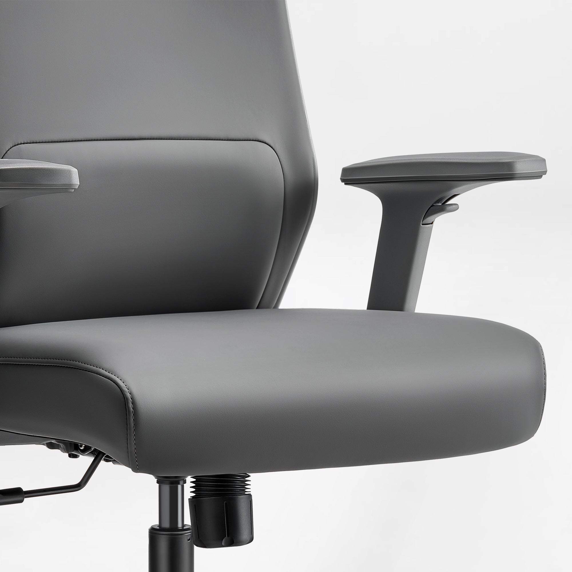 Microfiber Leather Office Chair - Dual-Layer Contoured Ergonomic