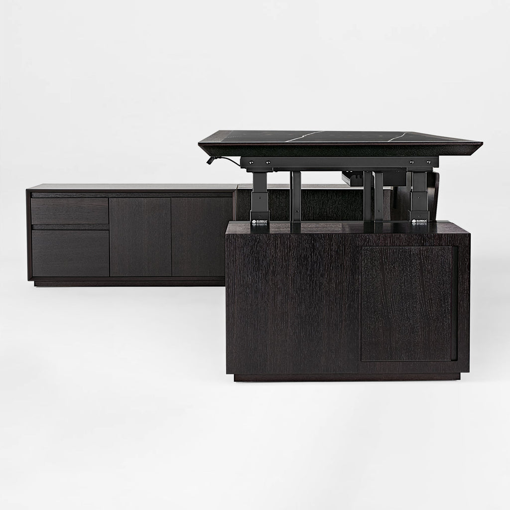 Electric Height-Adjustable Standing Desk, Classic, Black