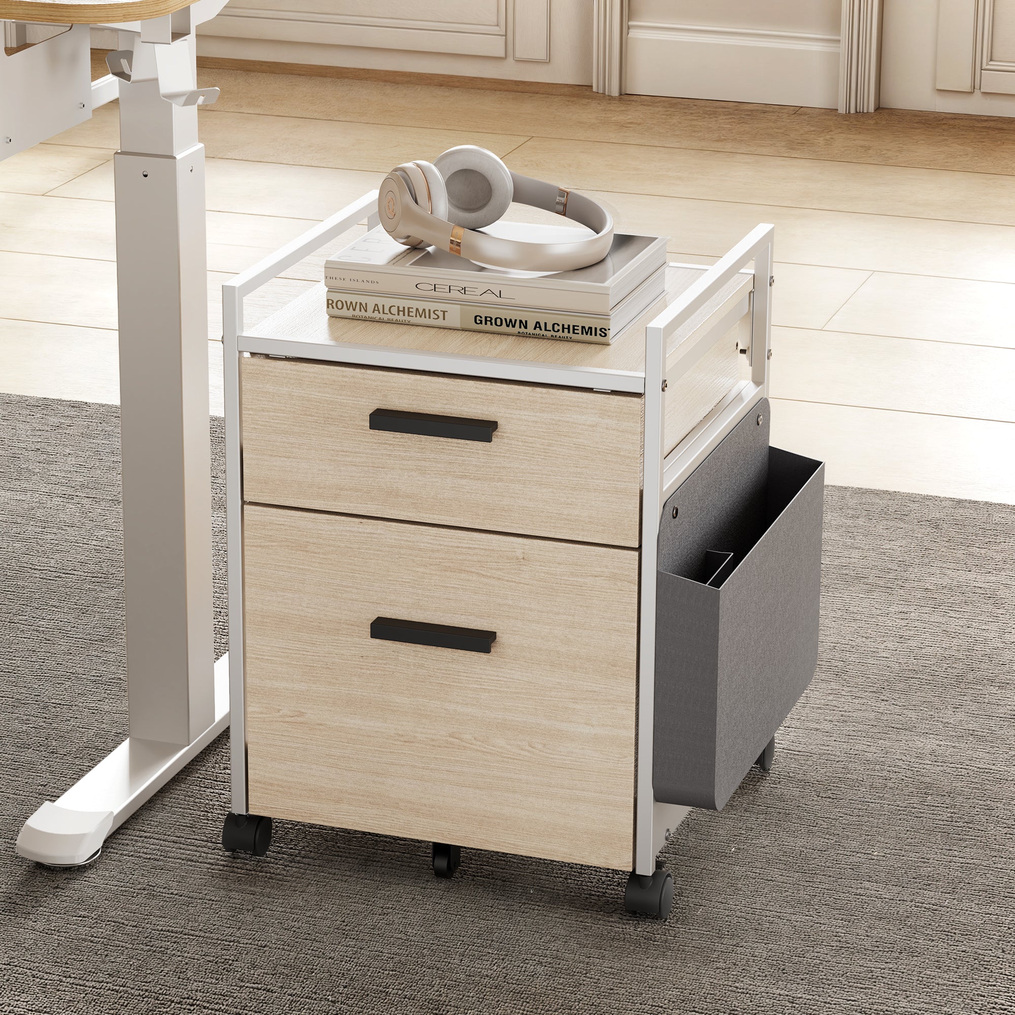 23'' Rolling File Cabinet with Drawer