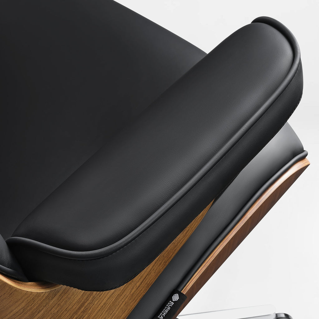 Genuine Leather Executive Office Chair - Classic Ergonomic Design