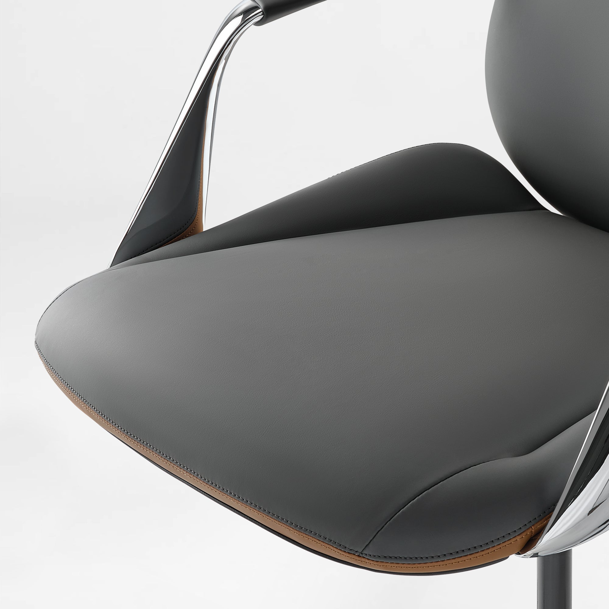 Genuine Leather Executive Office Chair - Butterfly Design High Back