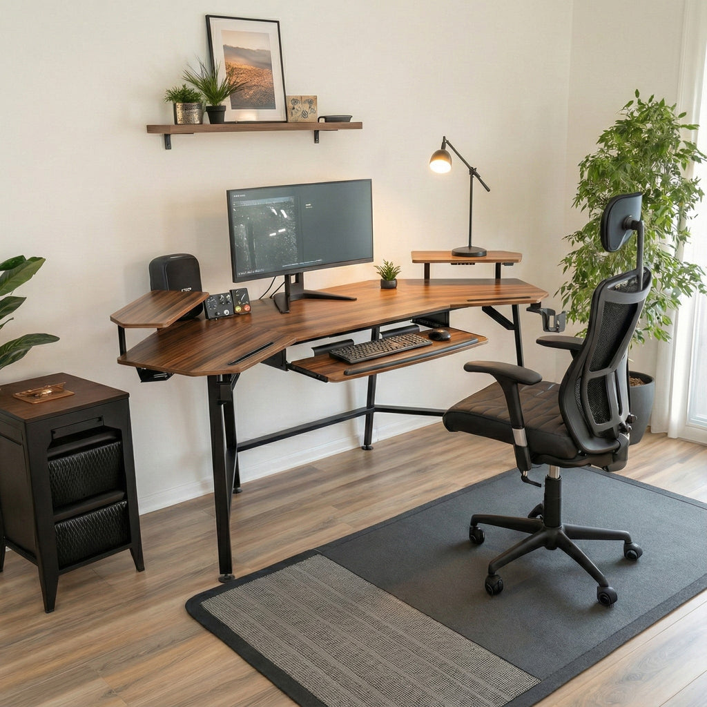 Wing-Shaped Studio Desk (73x23)