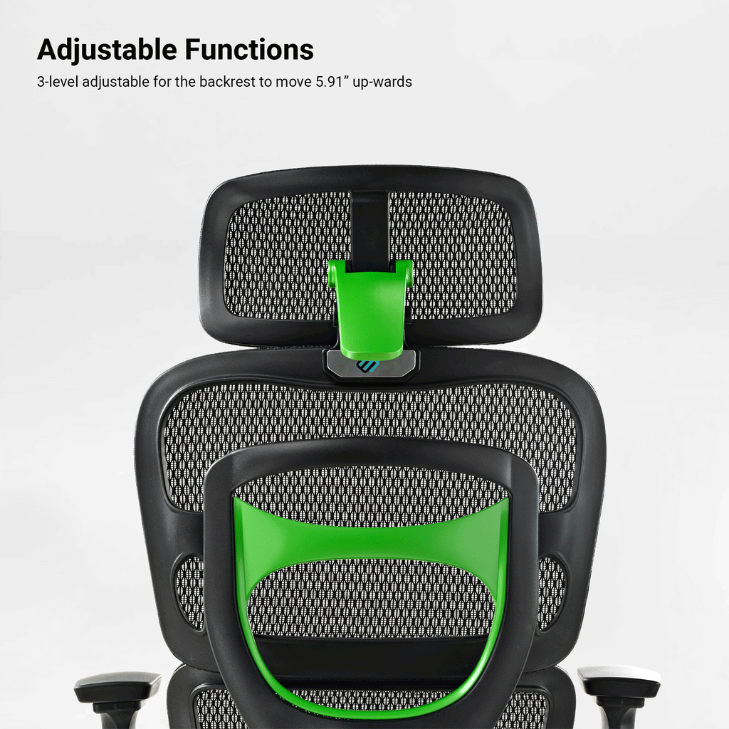 High-Back Mesh Office and Gaming Chair, Black