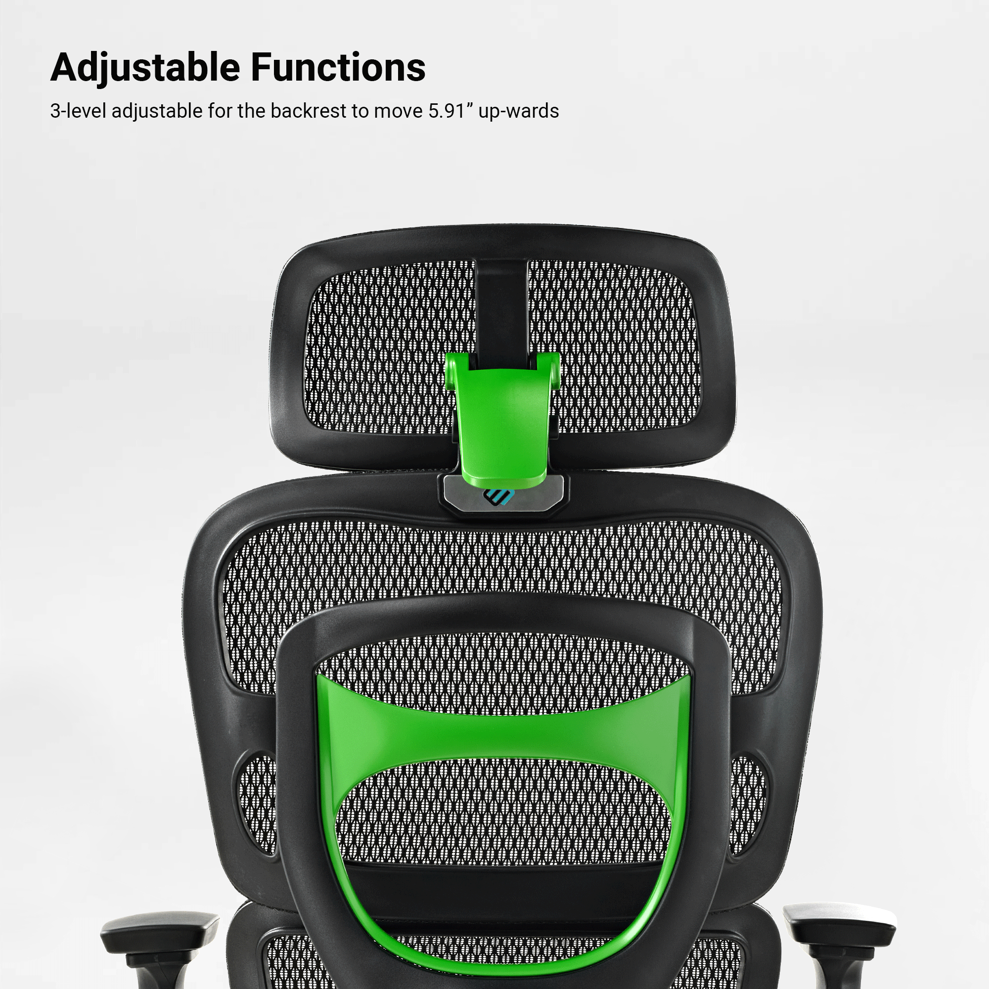 High-Back Mesh Office and Gaming Chair, Black