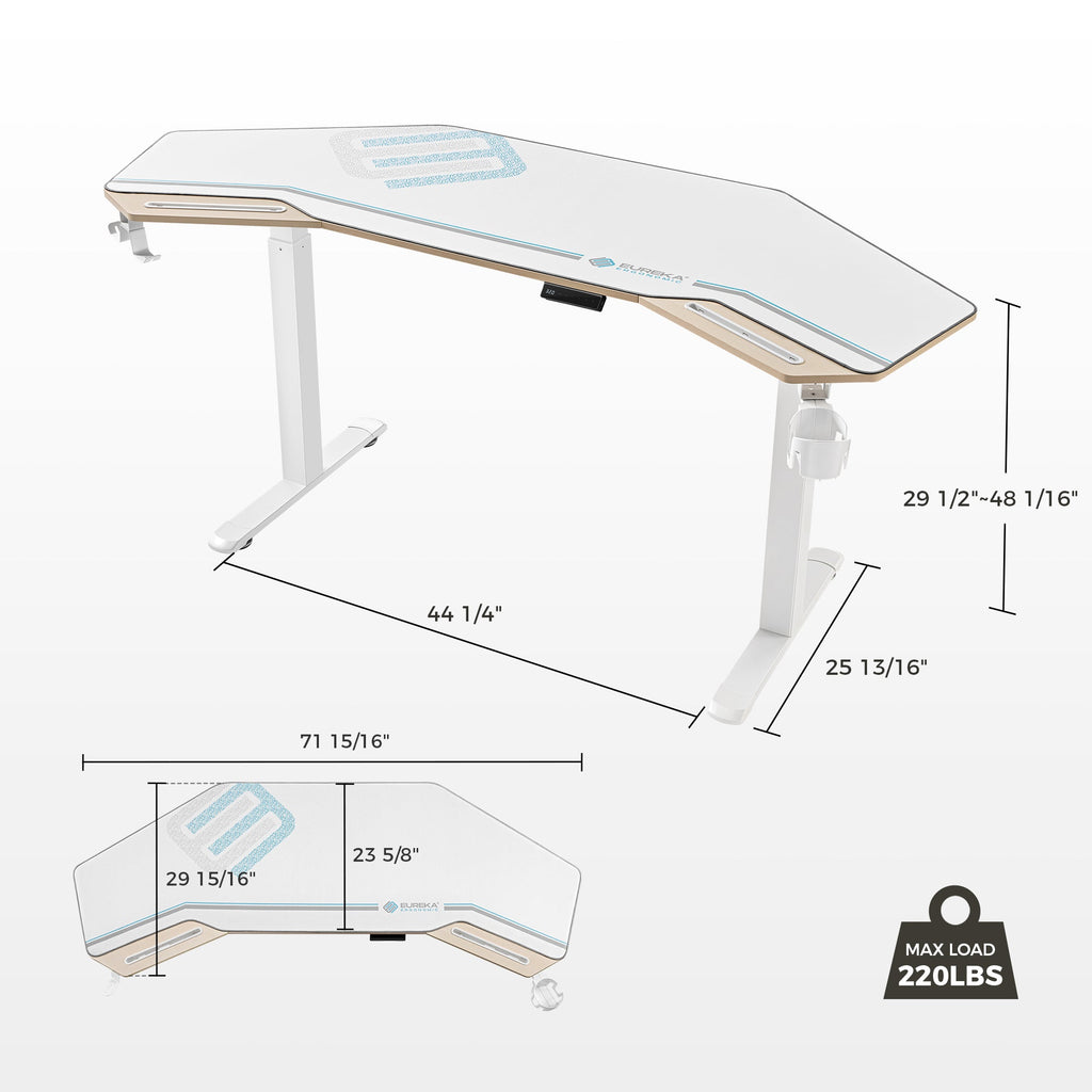Wing-Shaped Standing Desk (72x23)