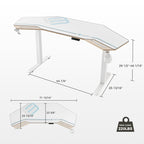 Wing-Shaped Standing Desk (72x23)