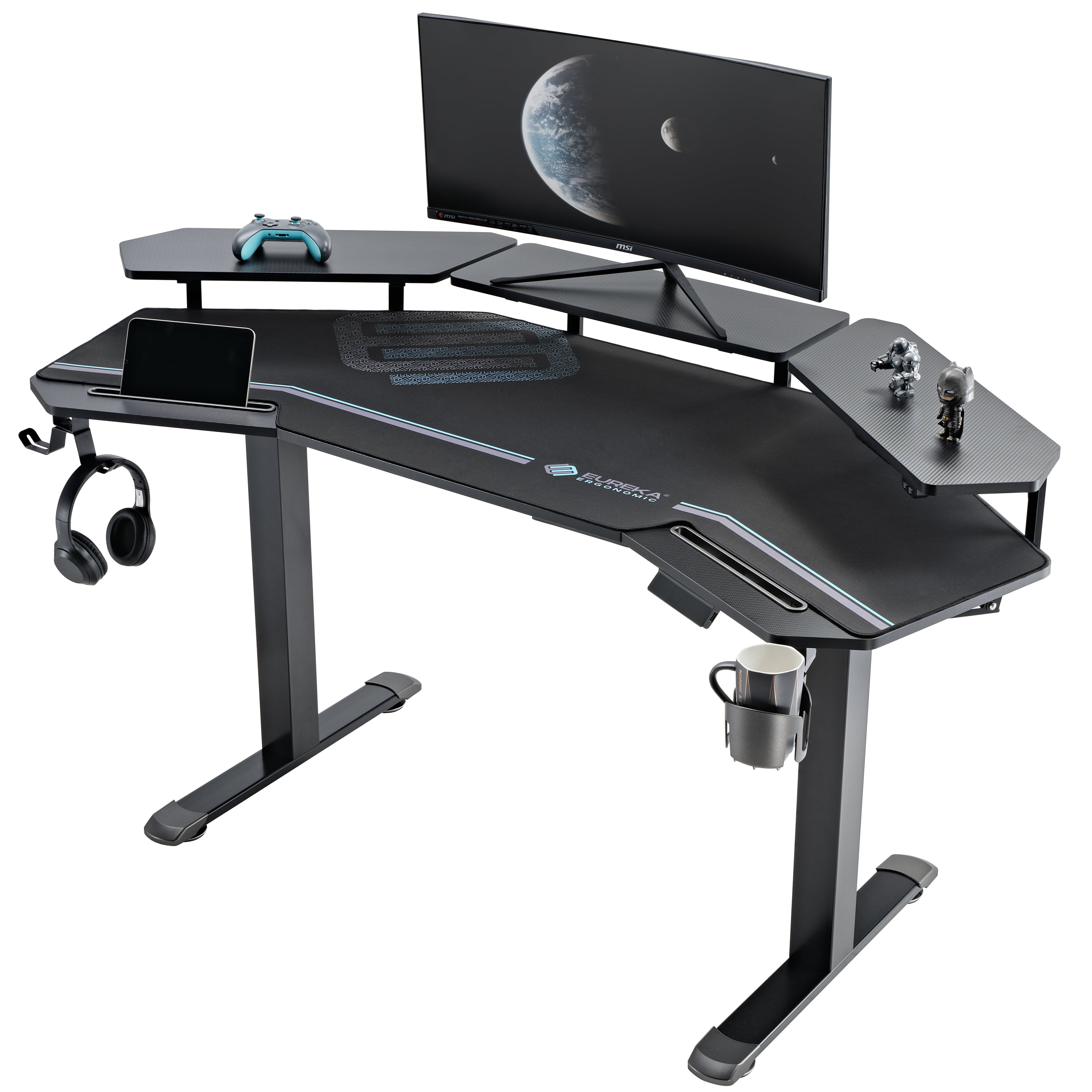 Wing-Shaped Standing Desk (63x23)