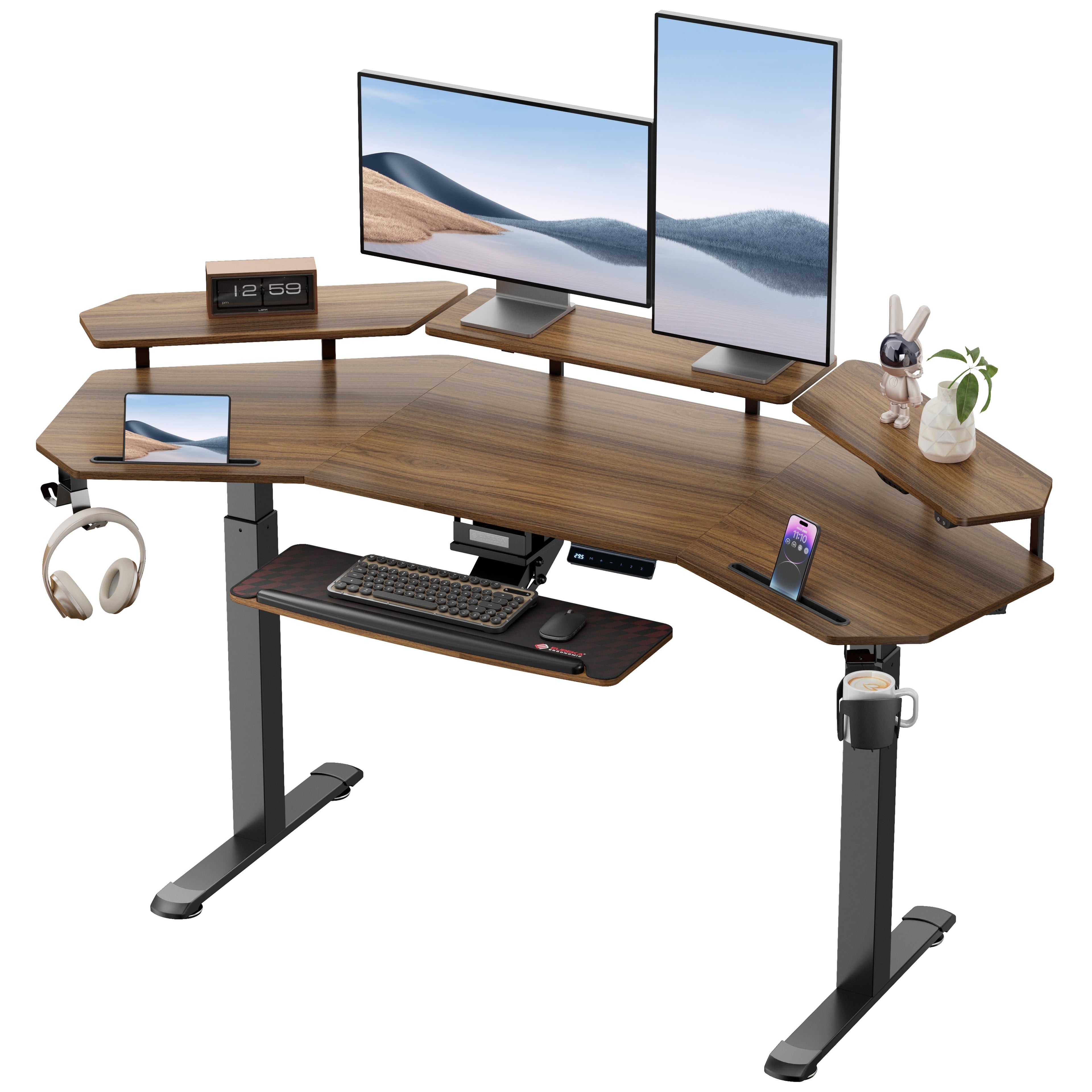Wing-Shaped Standing Desk (72x23)
