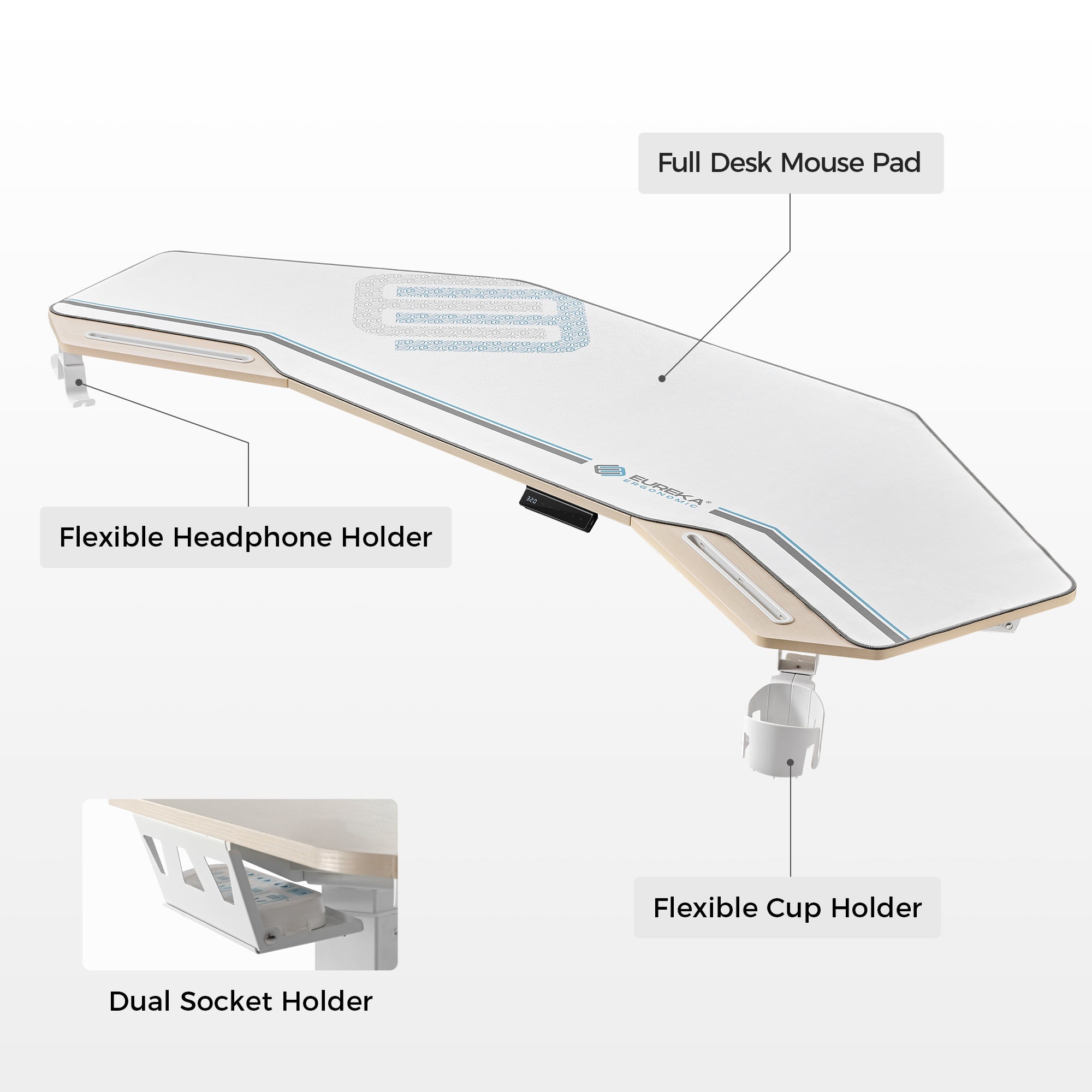 Wing-Shaped Standing Desk (72x23)