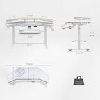 Wing-Shaped Standing Desk (72x23)