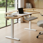 Bureau assis-debout en forme d'aile (72x23)