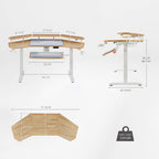 Wing-Shaped Standing Desk (72x23)