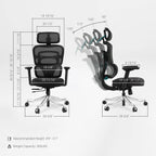 High-Back Mesh Office and Gaming Chair, Black