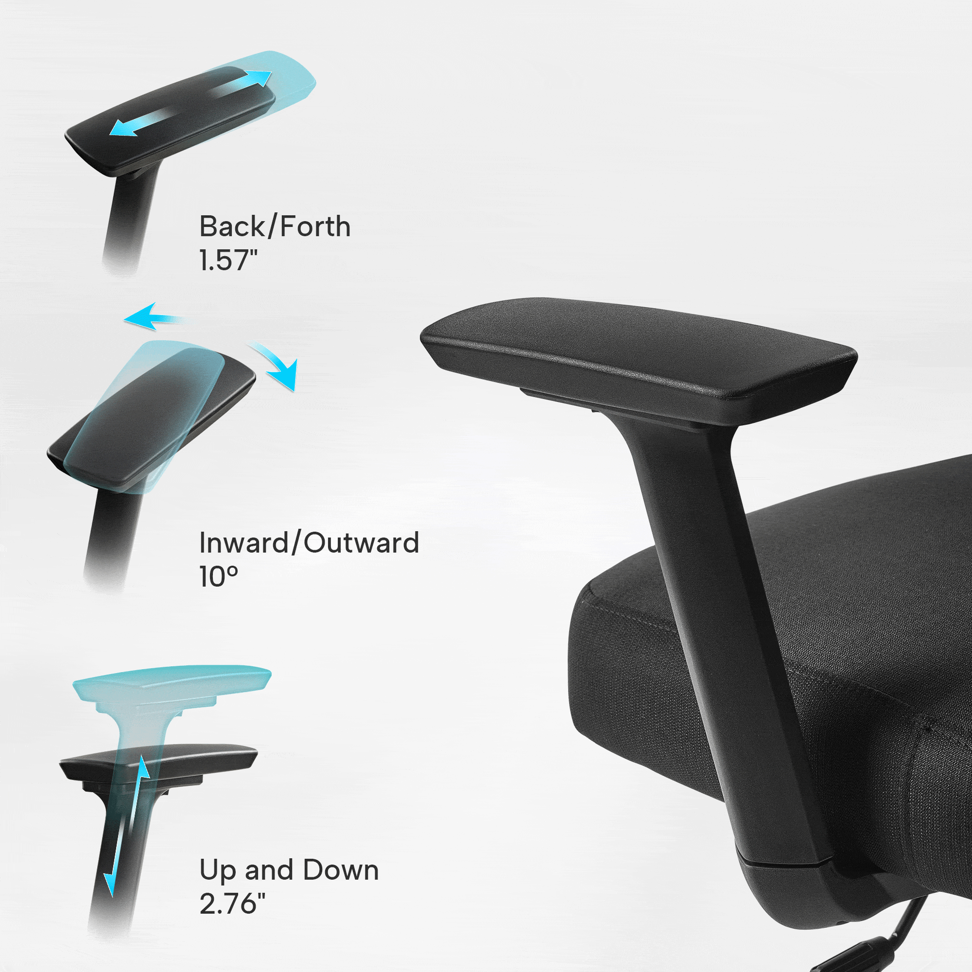 High-Back Mesh Office and Gaming Chair, Black