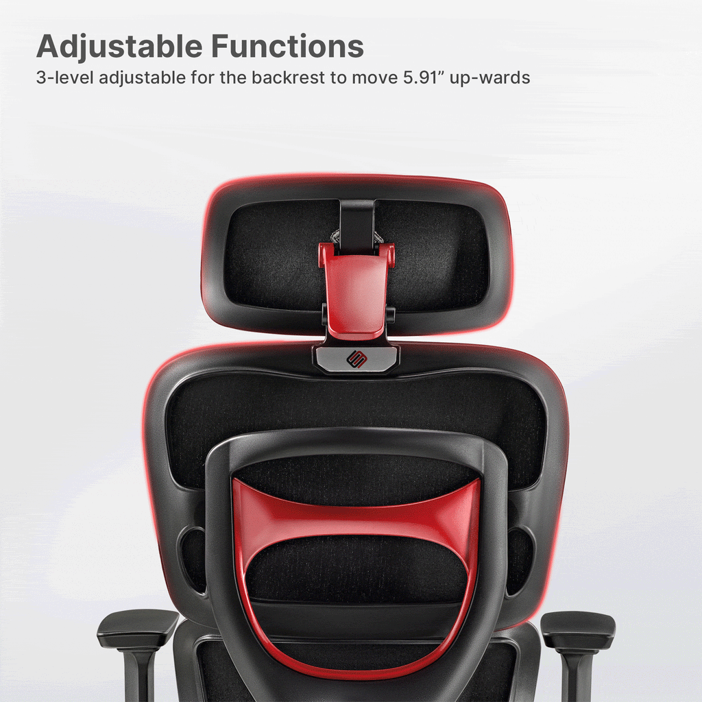 High-Back Mesh Office and Gaming Chair, Black