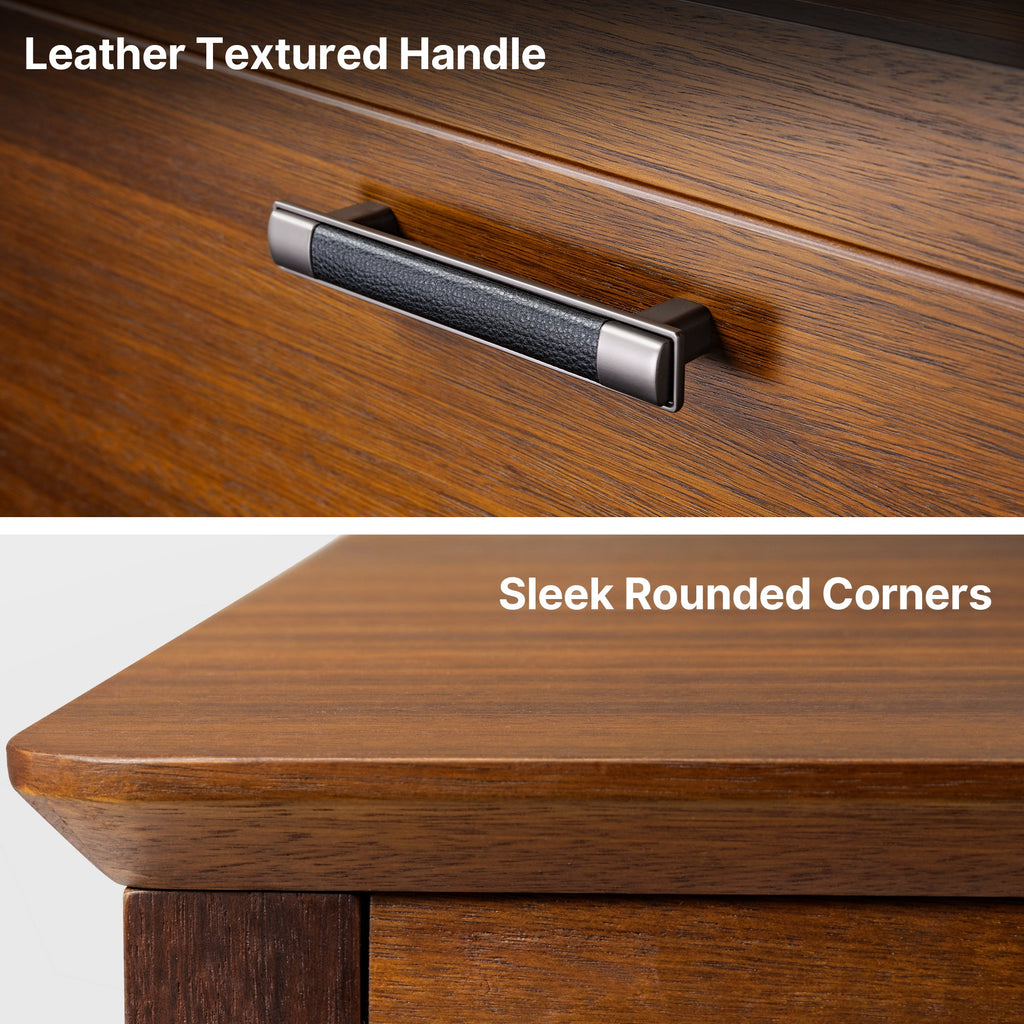 29'' Display File Storage Cabinet, Dark Walnut