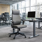 Microfiber Leather Office Chair - Dual-Layer Contoured Ergonomic